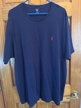 U.S. Polo Assn. Navy Short-Sleeve Crew with Red Logo